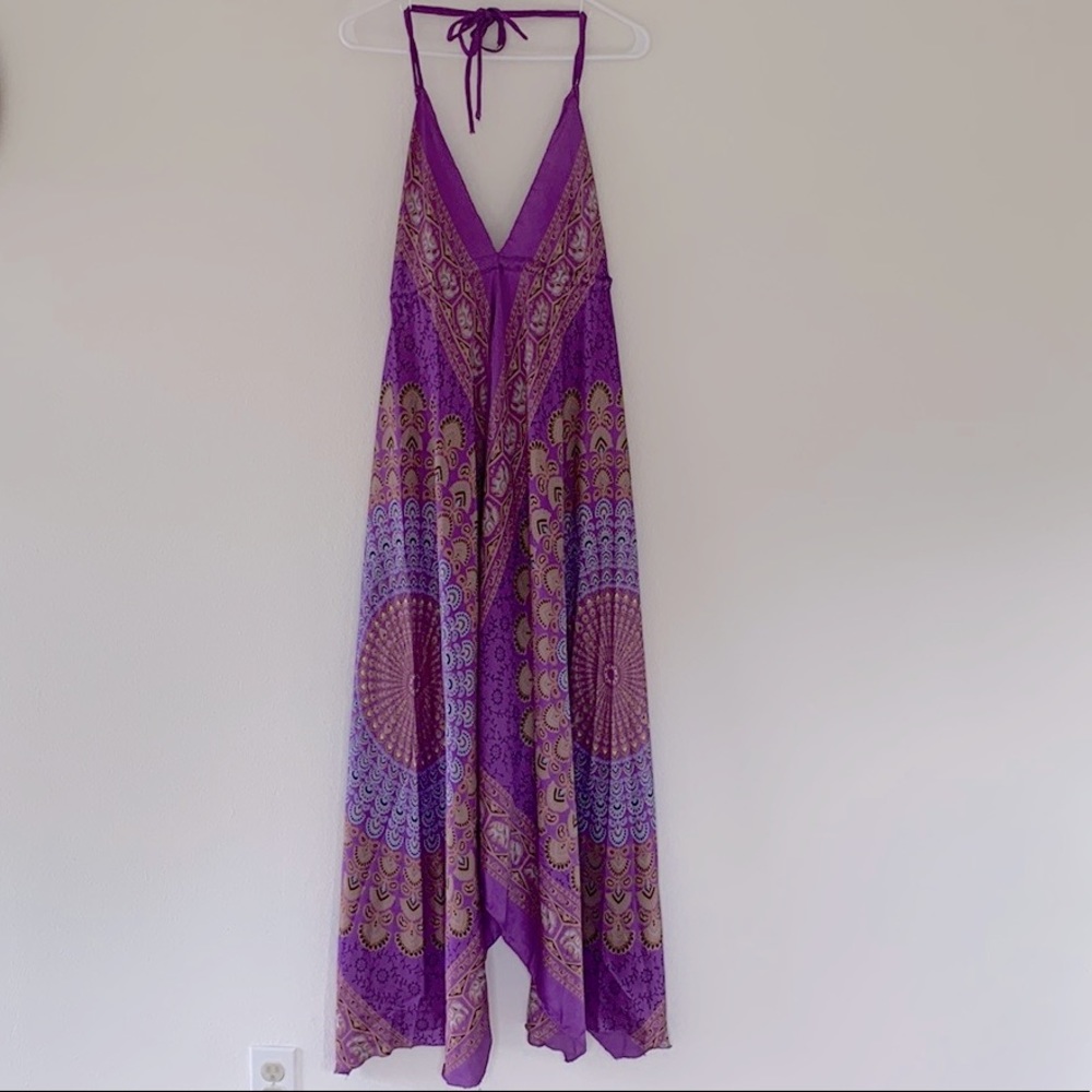 Handkerchief Hem Summer Maxi Dress